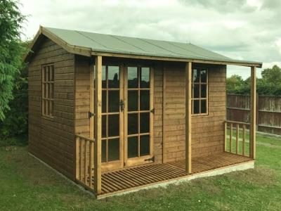 3.6m x 3.0m (12' x 10') Garden Room with verandah